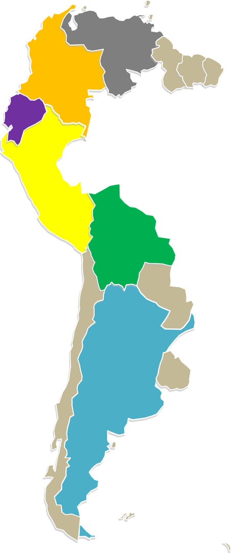 South America regional map